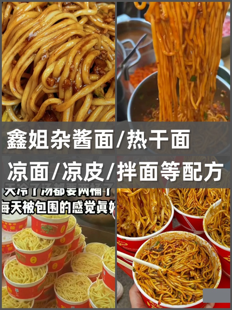 杂酱面热干面凉面凉皮拌面拌粉技术配方做法教程资料-淘配方