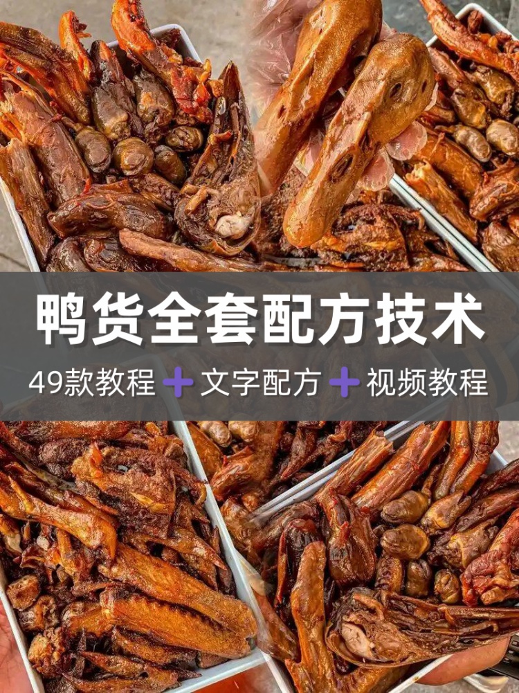 江湖鸭小怪49套配方教程商用配方技术鸭货制作步骤-淘配方